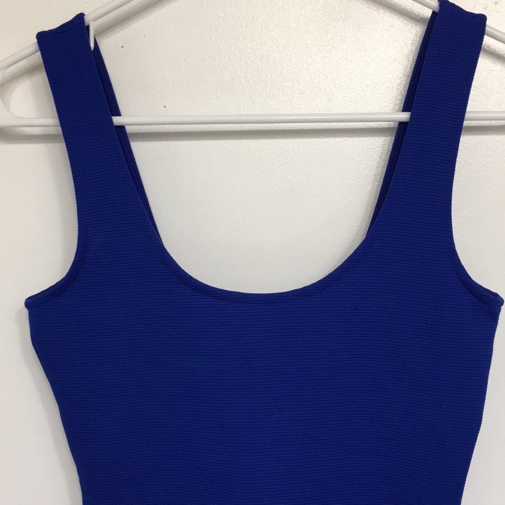 NWT blue HM bodycon scoop neck dress - Picture 2 of 3